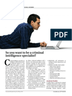 So You Want To Be A Criminal Intelligence Specialist