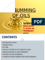 Degumming of Oil