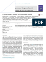 A High-Performance Adsorbent For Hydrogen Sulfide Removal