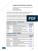 Competency Examples With Performance Statements