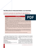 Early Atherosclerosis in Rheumatoid Arthritis: A Case Control Study