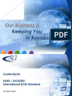 ISO 22301 Business Continuity Management