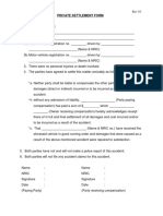 Private Settlement Form