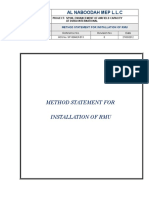 Method Statement For Installation of Rmu: Al Naboodah Mep L.L.C