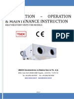 VHR Installation Operation & Maintenance Instruction Guide