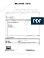 PT Surya Kencana 78 ("SK 78") : Provisional Commercial Invoice No: 173192