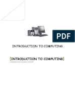 Introduction To Computing