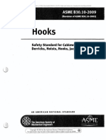 Hooks: Safety Standard For Cableways, Cranes, Derricks, Hoists, Hooks, Jacks, and Slings