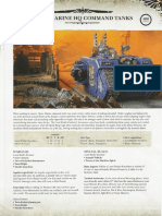 Datasheet Space Marine HQ Command Tanks