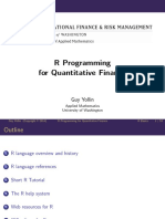 R Programming For Quantitative Finance: Guy Yollin