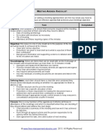 PMO Meeting Agenda Checklist