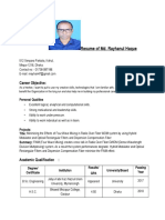 Resume of Md. Rayhanul Haque: Career Objective