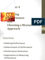 Defining Performance and Choosing A Measurement Approach