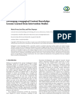 Review Article: Developing Pedagogical Content Knowledge: Lessons Learned From Intervention Studies