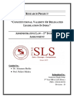 Constitutional Validity of Delegated Legislation in India