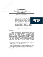 "I Dos and Don'ts": Re-Visiting The Proposal To Legalize Divorce in The Philippines