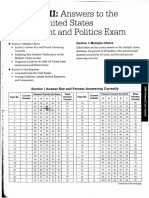 2009 AP United States: Chapter III: Answers To The Government and Politics Exam