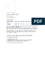 A 1-126.x.x.x B 128-191.x.x.x C 192-223.x.x.x: CBT IPV4 Notes