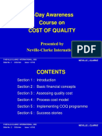 1-Day Awareness Course On Co$T of Quality: Presented by Neville-Clarke International