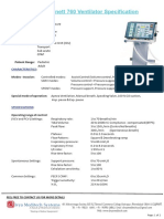 Puritan-Bennett 760 Ventilator Specification: Invasive Non Invansive Conventional