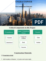 Shanghai Tower Construction Materials