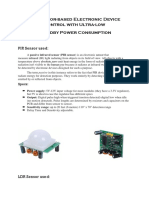 PIR-sensor-based Electronic Device Control With Ultra-Low Standby Power Consumption