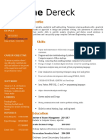 CV Resume Word Template 552