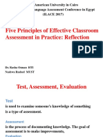 Five Principles of Effective Classroom Assessment