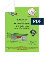 RECENT ADVANCES in MECHANICAL ENGINEERING (RAME-2016)