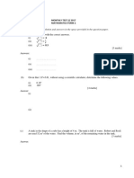 Answer All Question. Write You Solution and Answers in The Space Provided in The Question Paper