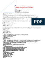 Important Mcq-Automatic Control Systems