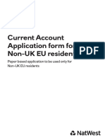 NatWest Current Account Application Form Non UK EU Res