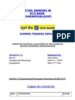 Retail Banking in Uco Bank Dharamshala (HP) : Summer Training Report