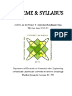 Scheme Syllabus MTECH ECE-oct