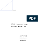 ETIN25 - Analogue IC Design Laboratory Manual - Lab 1