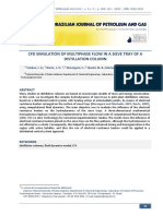 CFD Simulation of Multiphase Flow in A Sieve Tray of A Distillation Column