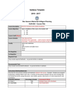 Syllabus Template 2016 17