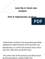 Experiment No.4: Grain Size Analysis Part II: Hydrometer Analysis