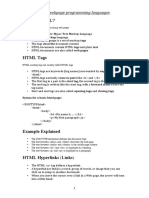 Short Notes On Webpage Programming Languages