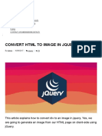 Convert HTML To Image in Jquery