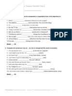 Grammar: Pre-Intermediate Progress Test Unit 4 Test A