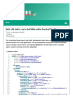 Add Edit Delete Row To Datatable On The Fly Using PDF