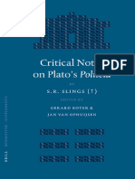 (Mnemosyne Supplements 267) S. R. Slings, Gerard Boter, Jan Van Ophuijsen-Critical Notes On Plato's Politeia (Mnemosyne, Bibliotheca Classica Batava Supplementum) - Brill (2005)