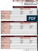 CthulhuTech - Supporting Cast Sheet PDF