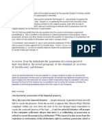 To Recover From The Defendants The Possession of A Certain Parcel of Land Described in The Second Paragraph of The Complaint, in An Action of Forcible Entry and Detainer