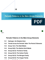 Periodic Patterns in The Main-Group Elements