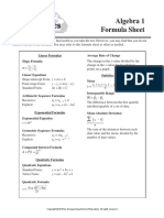 Algebra1 Formulasheet