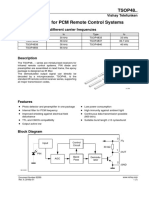 Infrared Sensor Datasheet - TSOP-4838 PDF