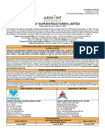 Arihant Superstructures Limited: February 23, 2010 For Equity Shareholders of The Company Only