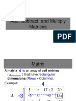 Add Subtract and Multiply Matrices